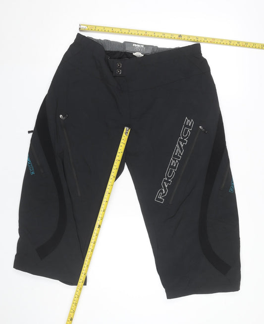 Race Face Men's Black Large Nylon Cargo Sports Trousers