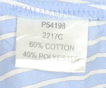 Brook Taverner Women’s Blue Striped Button-Up Shirt Size 12