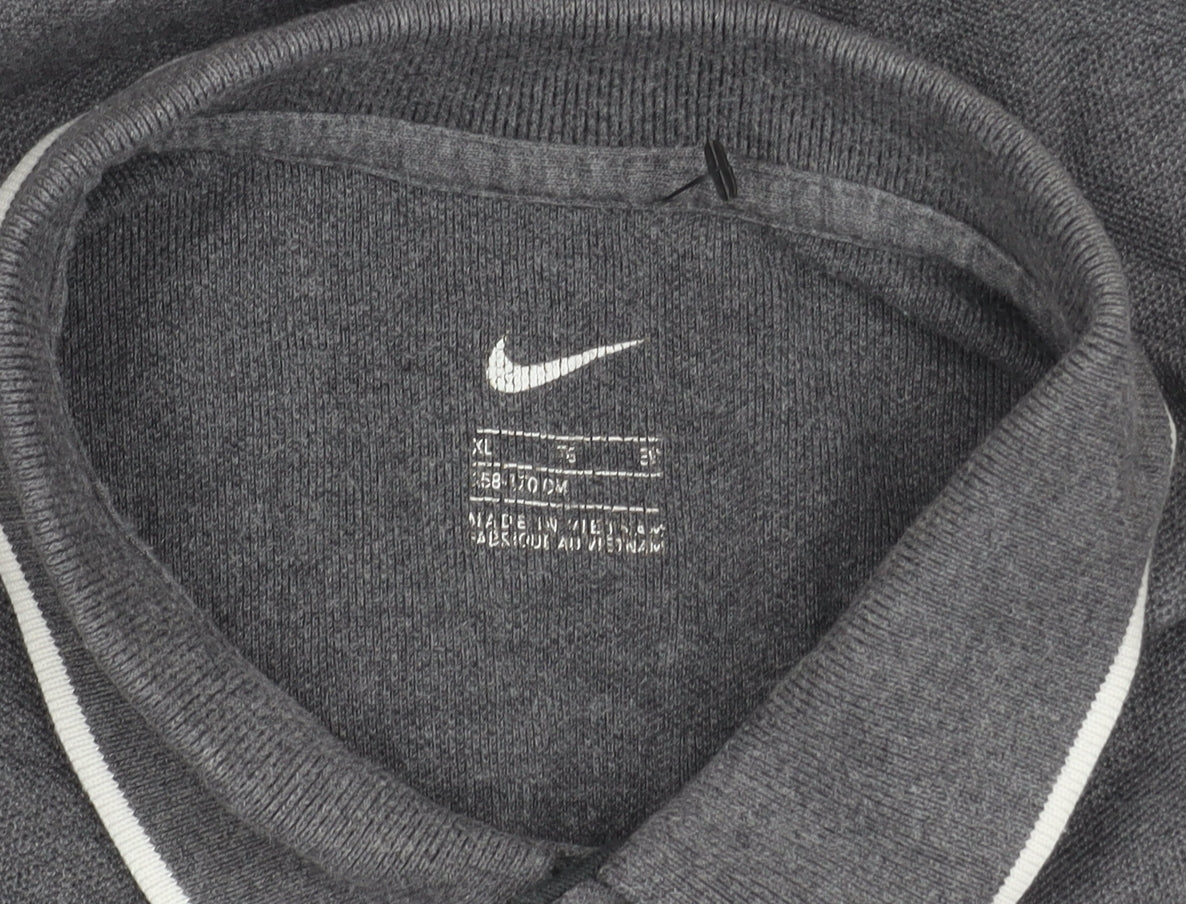 Nike Men's Grey XL Cotton Polo Shirt Short Sleeve Sports Casual