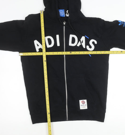 Adidas Men Black Small Full Zip Hoodie Jacket Team GB Olympic