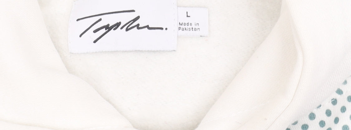 Topman Men’s Green Pullover Hoodie L Long Sleeve Graphic Print