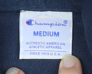 Mens UK Size M Champion Blue Pullover Hoodie