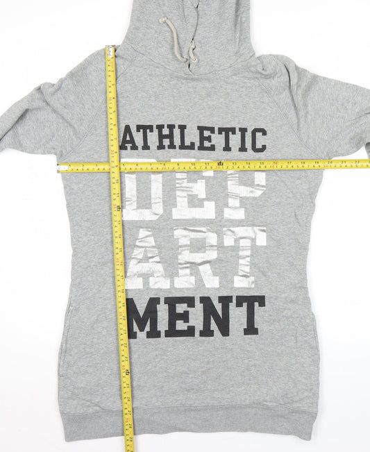 Nike Womens Grey Hoodie Size 8 Pullover Athletic Dept Long Sleeve