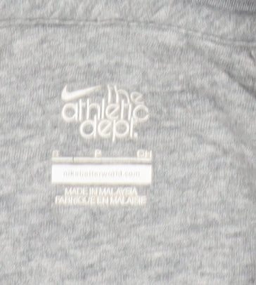 Nike Womens Grey Hoodie Size 8 Pullover Athletic Dept Long Sleeve