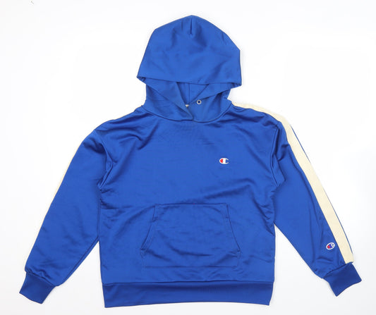 Womens UK Size M Champion Blue Pullover Hoodie