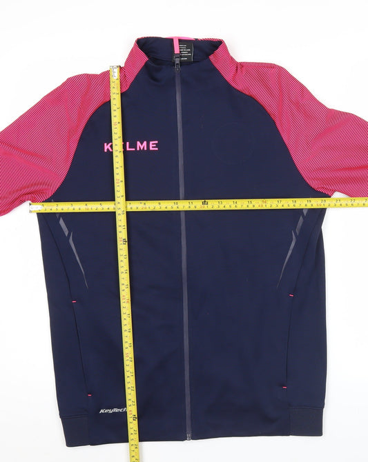 Kelme Men's Blue & Pink Track Jacket Size M Full Zip Sportswear