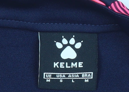 Kelme Men's Blue & Pink Track Jacket Size M Full Zip Sportswear