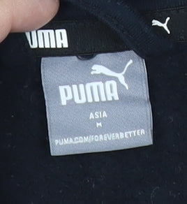 Puma Womens Black Full Zip Hoodie Sweatshirt Size S