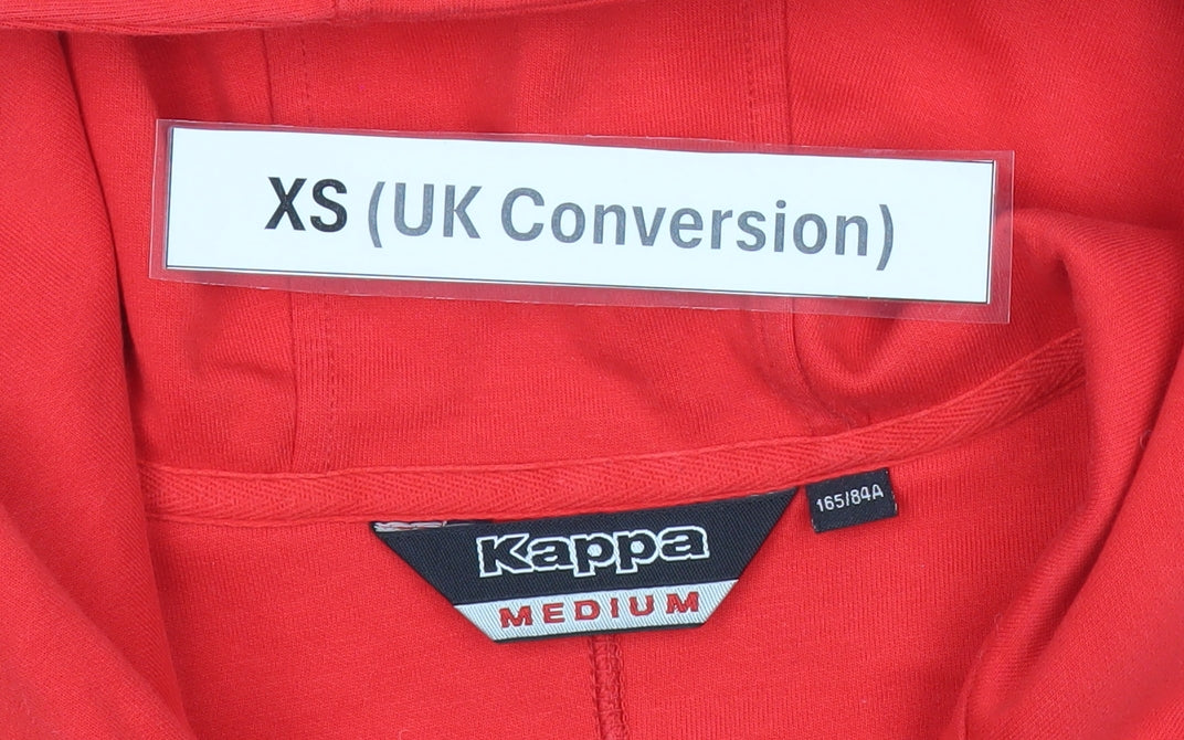 Mens UK Size XS Kappa Red Full Zip Hoodie