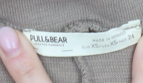 Pull & Bear Women’s Beige XS Wide-Leg Cotton Strappy Jumpsuit