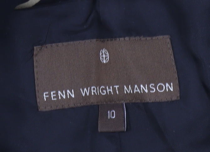 Fenn Wright Manson Women’s Black Polka Dot Silk Sheath Dress Size 10