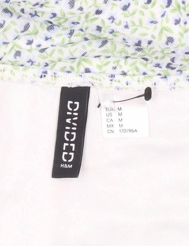 H&M Women’s Floral Slip Dress Size 12 Multicoloured Sleeveless Stretch