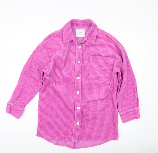 Womens UK Size 2XS Denim Co. Pink Basic Jacket