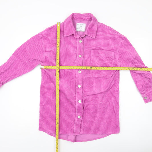 Denim Co. Womens Pink Corduroy Button Jacket 2XS UK 4-6
