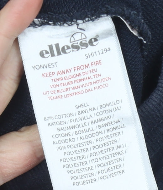 Ellesse Men’s Blue Jogger Sweatpants Size S Cotton Blend