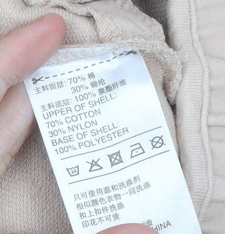 Adidas Women Beige Size 14 Track Jacket Lightweight Activewear