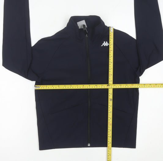 Kappa Womens Blue Size 6 Track Jacket Slim Fit Full Zip Activewear