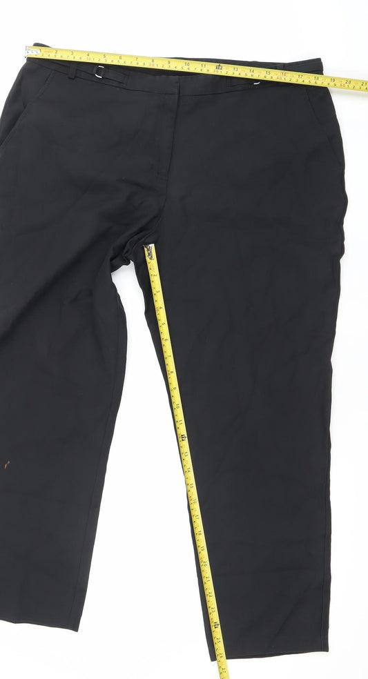 Womens UK Size 18 ASOS Regular Fit BusinessCasualWorkwear Black Trousers