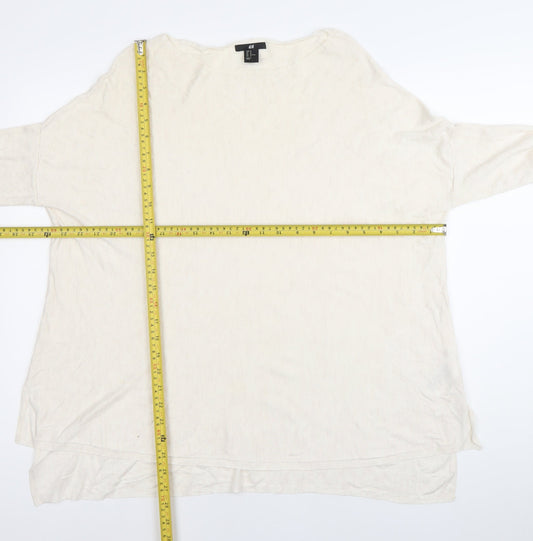 Womens UK Size 12 H&M Ivory Tunic Blouse