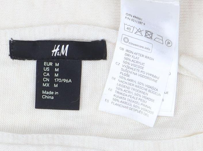 Womens UK Size 12 H&M Ivory Tunic Blouse