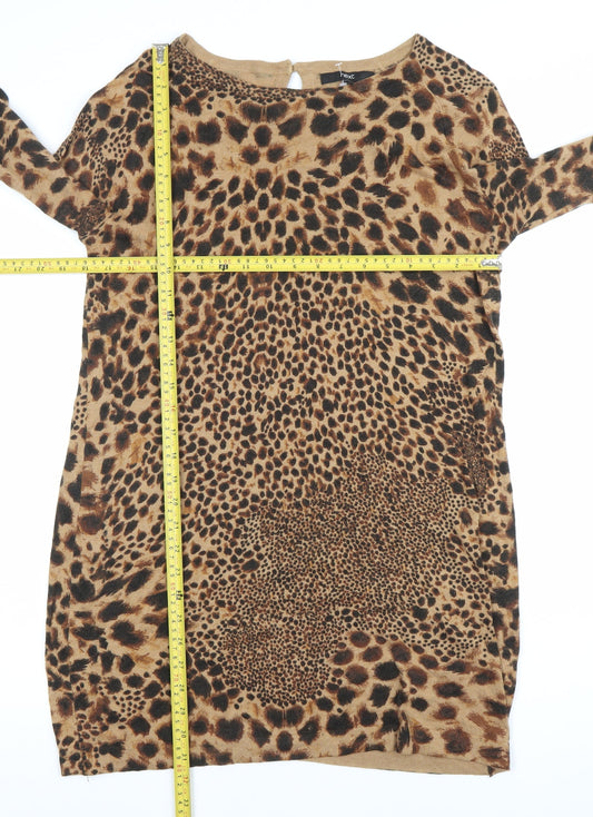 Womens UK Size 12 NEXT Brown Tunic Jumper