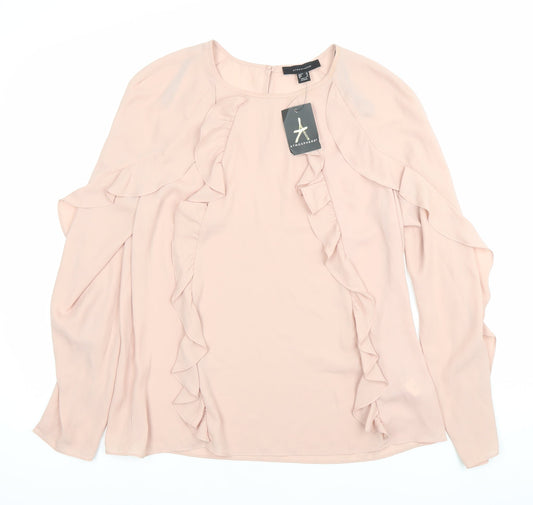 Womens UK Size 12 Atmosphere Pink Tunic Blouse
