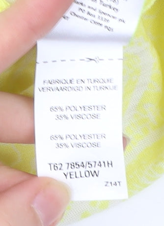 Womens UK Size 16 Marks and Spencer Yellow Tunic Blouse