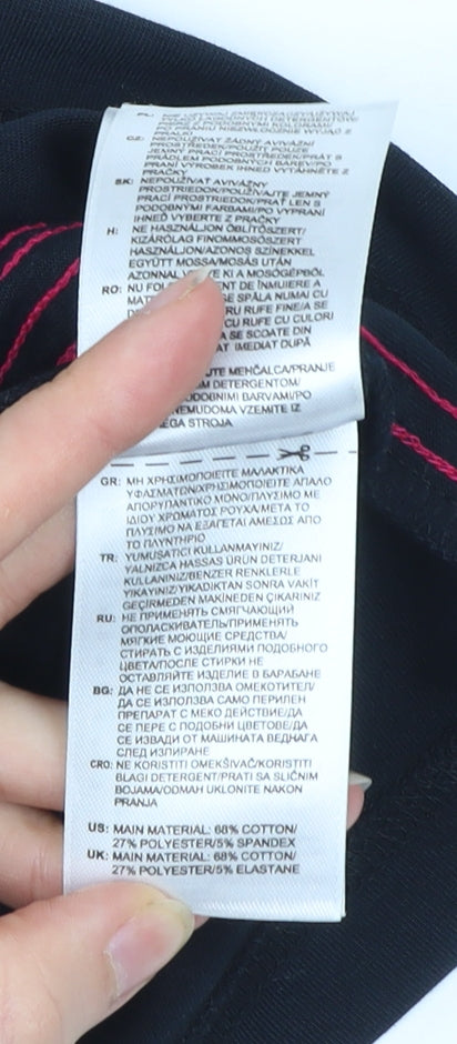 Adidas Womens Black Tank Top S V-Neck Climalite Cotton Sports Gym