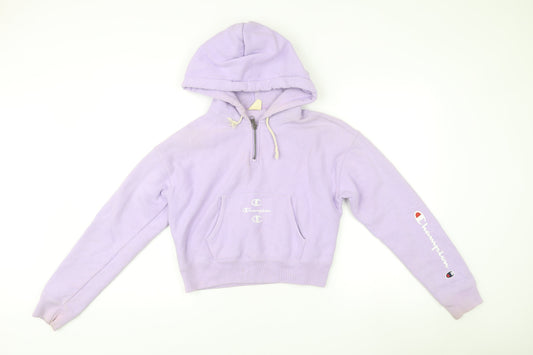 Womens UK Size S Champion Purple Pullover Hoodie