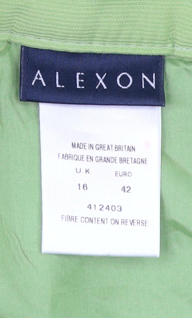 Alexon Womens Green Midi Pencil Skirt UK 16 Workwear Lined