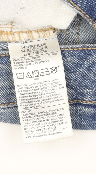 GAP Women’s Blue Denim Cut-Off Shorts Size 14 Regular Mid Rise