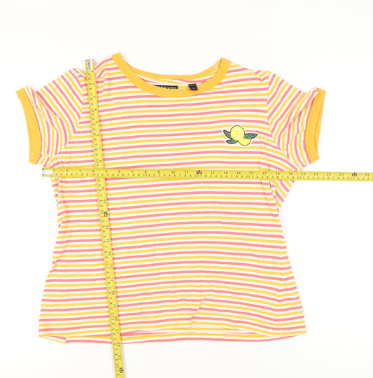 Womens UK Size L Brave Soul Multicoloured Basic T-Shirt