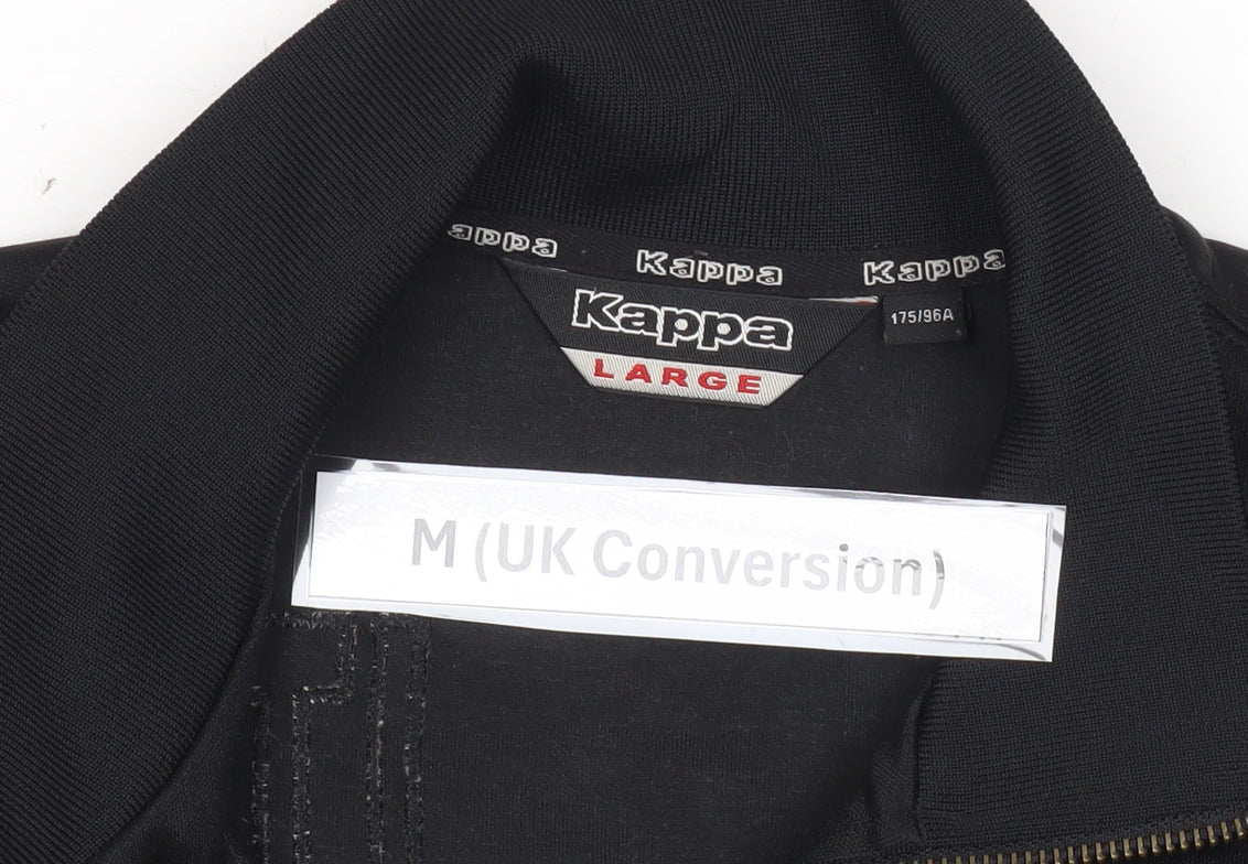 Mens UK Size M Kappa Black FootballGym & TrainingCasualRunning & Jogging Jacket