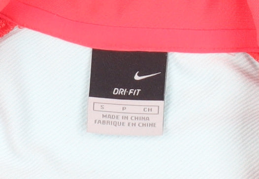 Nike Womens Red Blue Grey Track Jacket Size S Full Zip Dri-FIT