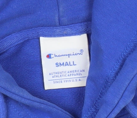 Mens UK Size S Champion Blue Pullover Hoodie