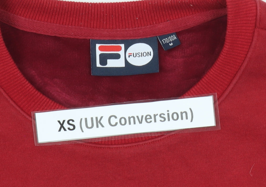 Mens UK Size XS FILA Red Pullover Sweatshirt