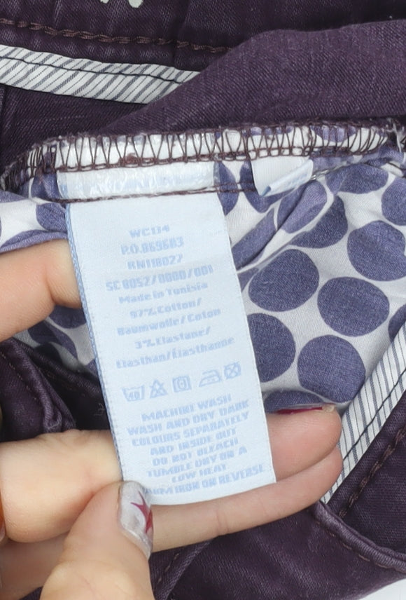Boden Womens Purple Skinny Jeans Size 10 Slim Fit Stretch