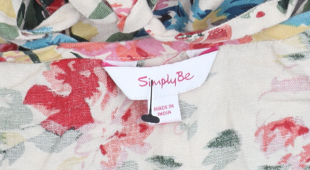 Womens UK Size 18 Simply Be Multicoloured Tunic Tank