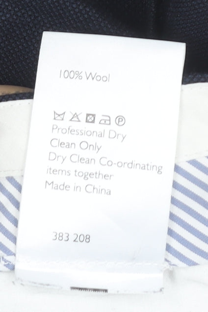 John Lewis Mens Blue Wool Dress Trousers 38R Regular Fit