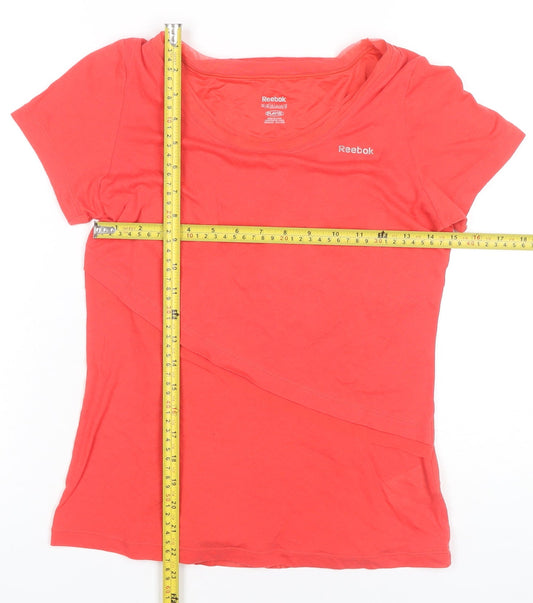 Reebok Womens Red XS Activewear T-Shirt Scoop Neck Gym Top