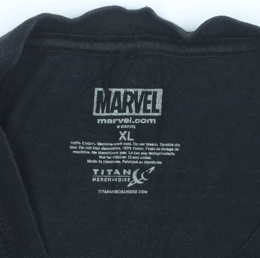 Marvel Thor God of Thunder Men's XL Black Graphic T-Shirt