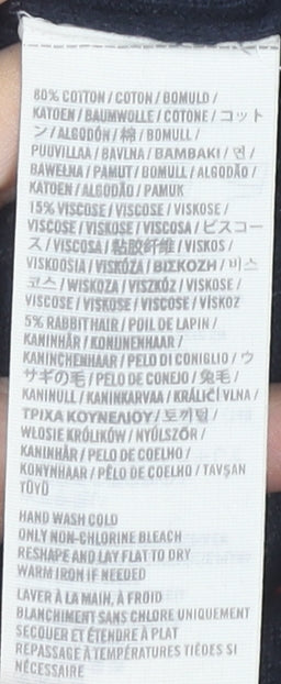 Abercrombie & Fitch Men's Black M Cardigan Jumper V-Neck Cotton Blend