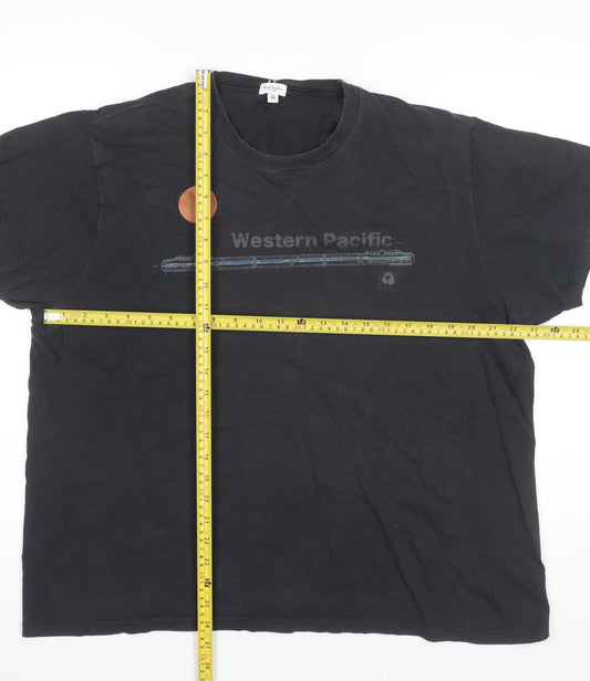 Paul Smith Men's Black XL Graphic Retro Train T-Shirt