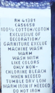 Ralph Lauren Men’s Blue Cotton Crew Neck Embroidered Logo T-Shirt M