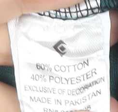 Black Jack Mens Colourblock Long Sleeve Polo Shirt Size L Cotton Blend