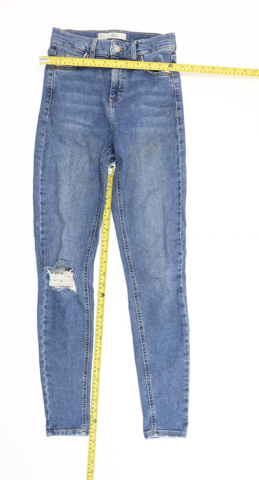Womens UK Size 8 Topshop Slim Fit Skinny Blue Jeans