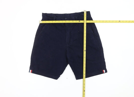 Nicce London Mens Blue Chino Shorts Size S Cotton Casual