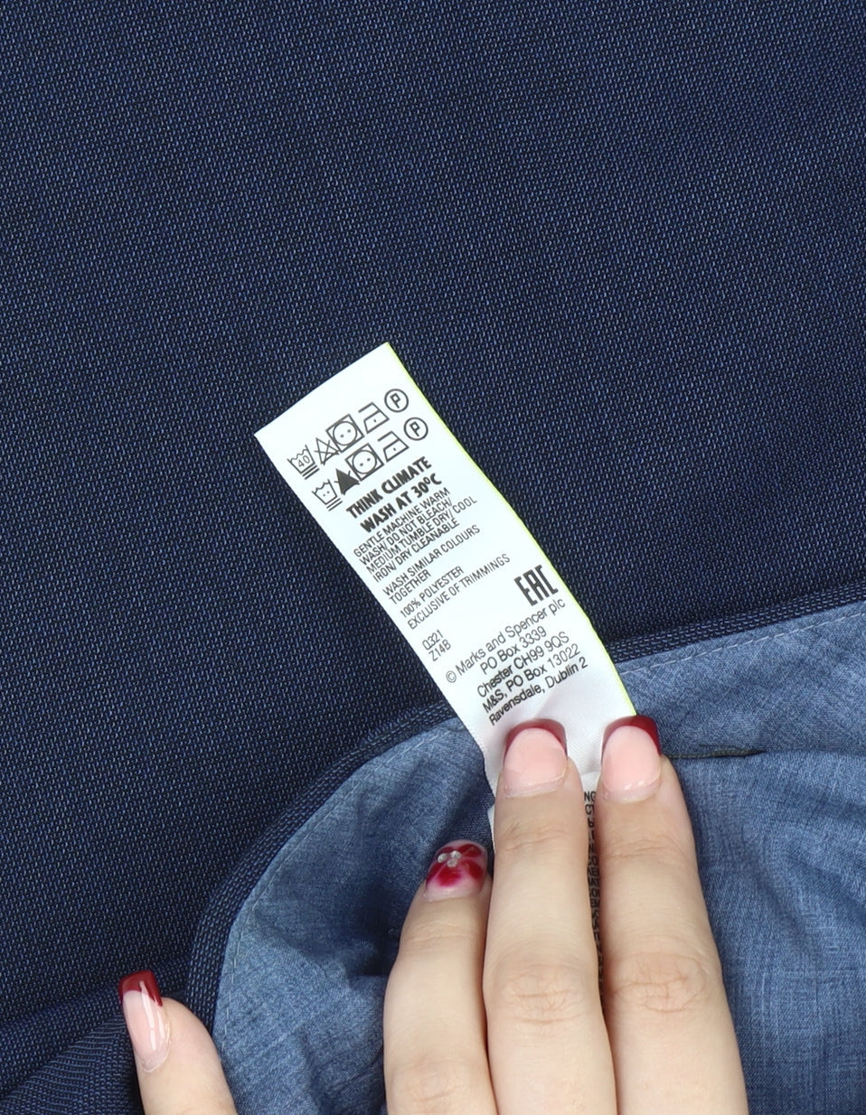 Marks and Spencer Men’s Blue 38x29 Regular Fit Dress Pants