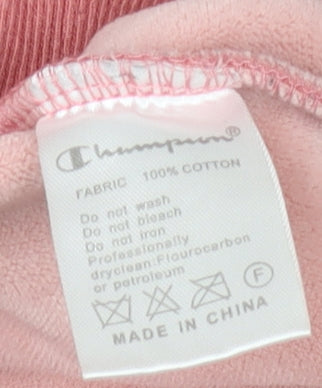 Champion Women’s Pink Pullover Hoodie Medium Cotton Casual