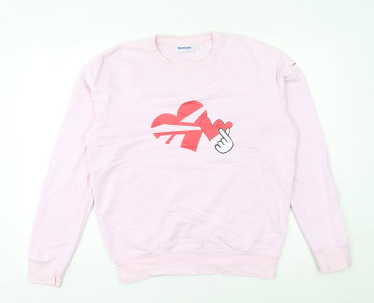 Womens UK Size 10 Reebok Pink Pullover Sweatshirt